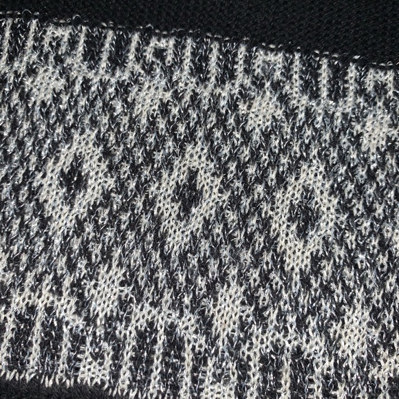 Princess Vera black, silver & cream fair isle pullover sweater Size S - Picture 7 of 8